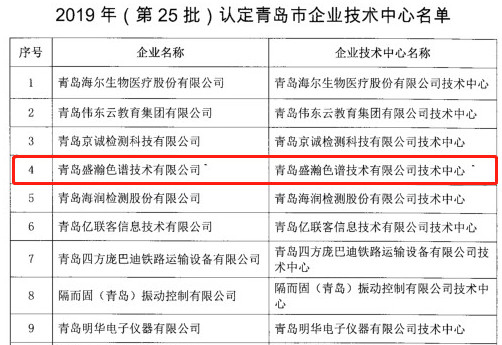 青島市企業(yè)技術(shù)中心名單公布，盛瀚榜上有名！